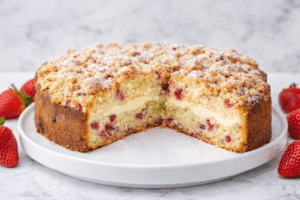 ciasto truskawkowe z twarożkiem