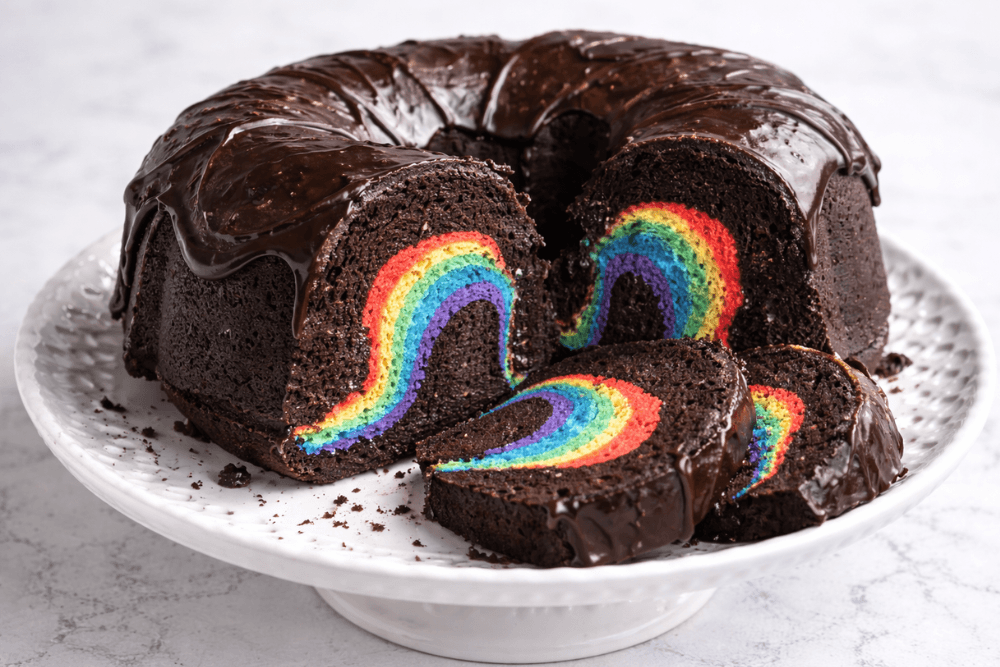 Ciasto czekoladowe ukryta tęcza