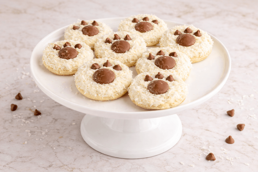 ciasteczka kokosowe łapki misia