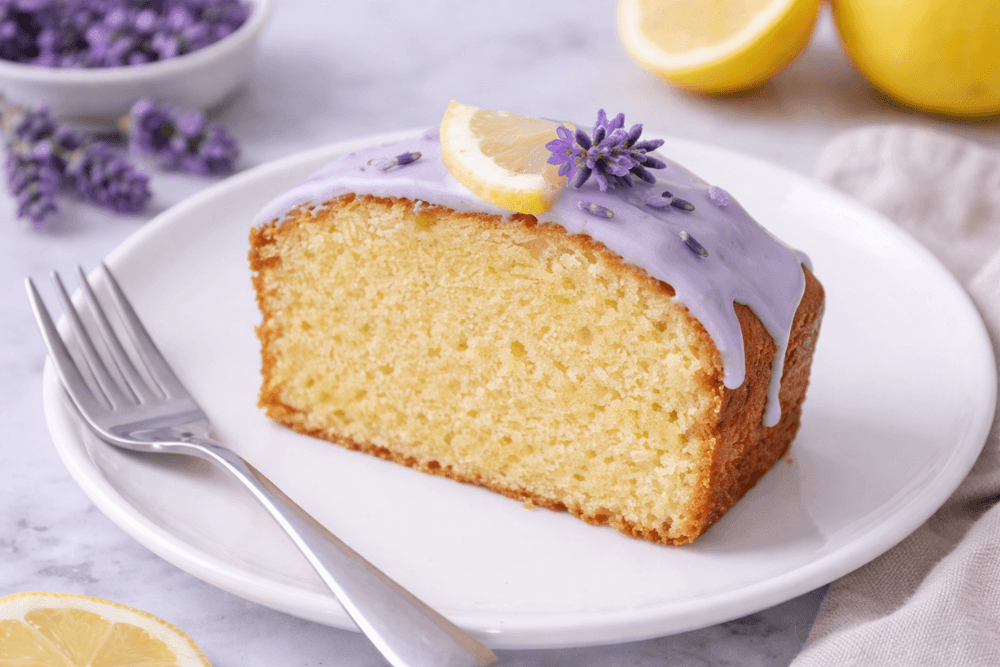 ciasto lawendowe kawałek