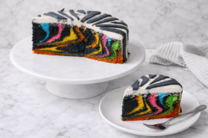 ciasto zebra kolorowa