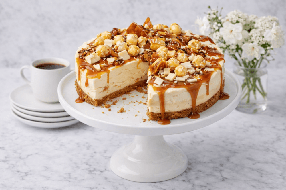 Sernik słony karmel bez pieczenia