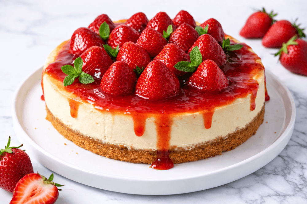 Sernik z truskawkami