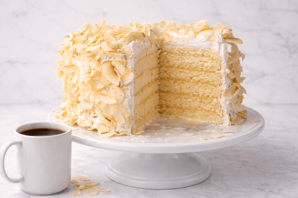 Tort kokosowy z kremem marakujowym