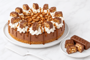 sernik snickers bez pieczenia