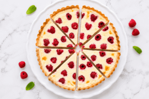 tarta z malinami i mascarpone