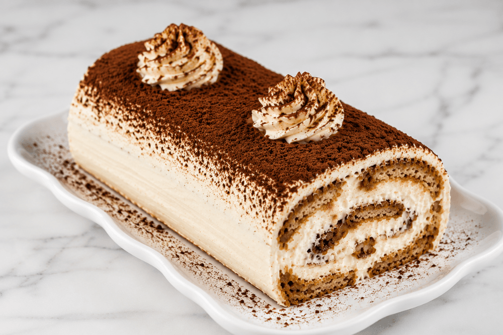 Rolada bez pieczenia tiramisu