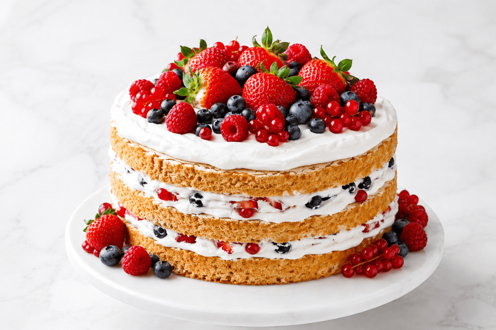 Tort z kremem chantilly