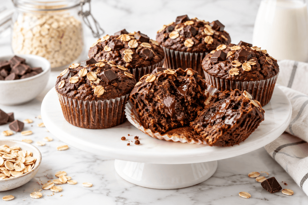 Muffiny z płatków owsianych