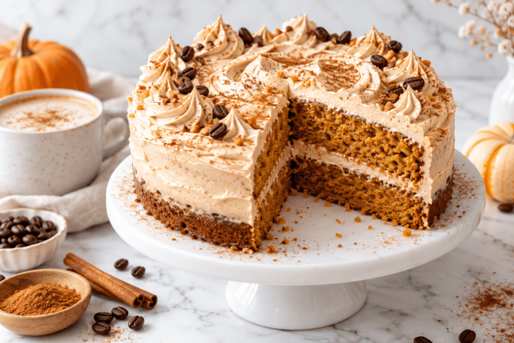 Pumpkin spice latte ciasto